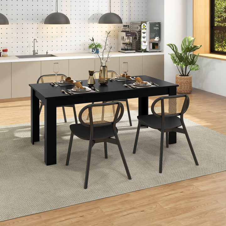 63 Dining Table Rectangular Modern Kitchen Table For 6 People Home Furniture Image 8