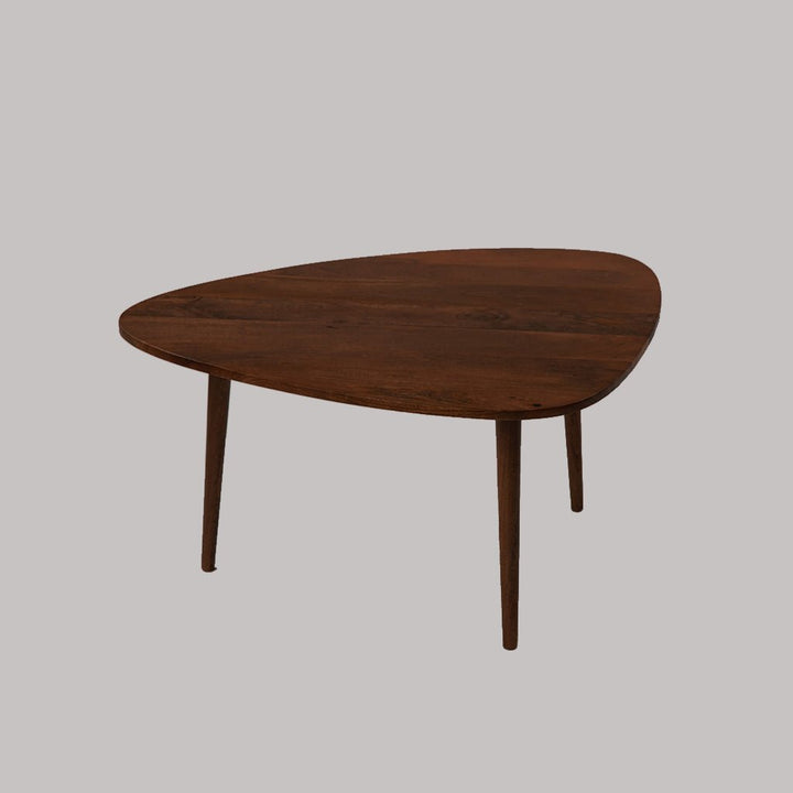 BBH Homes Wood Coffee Table 3 Oval Eco-Friendly Mango Modern Design Natural Finish Image 2