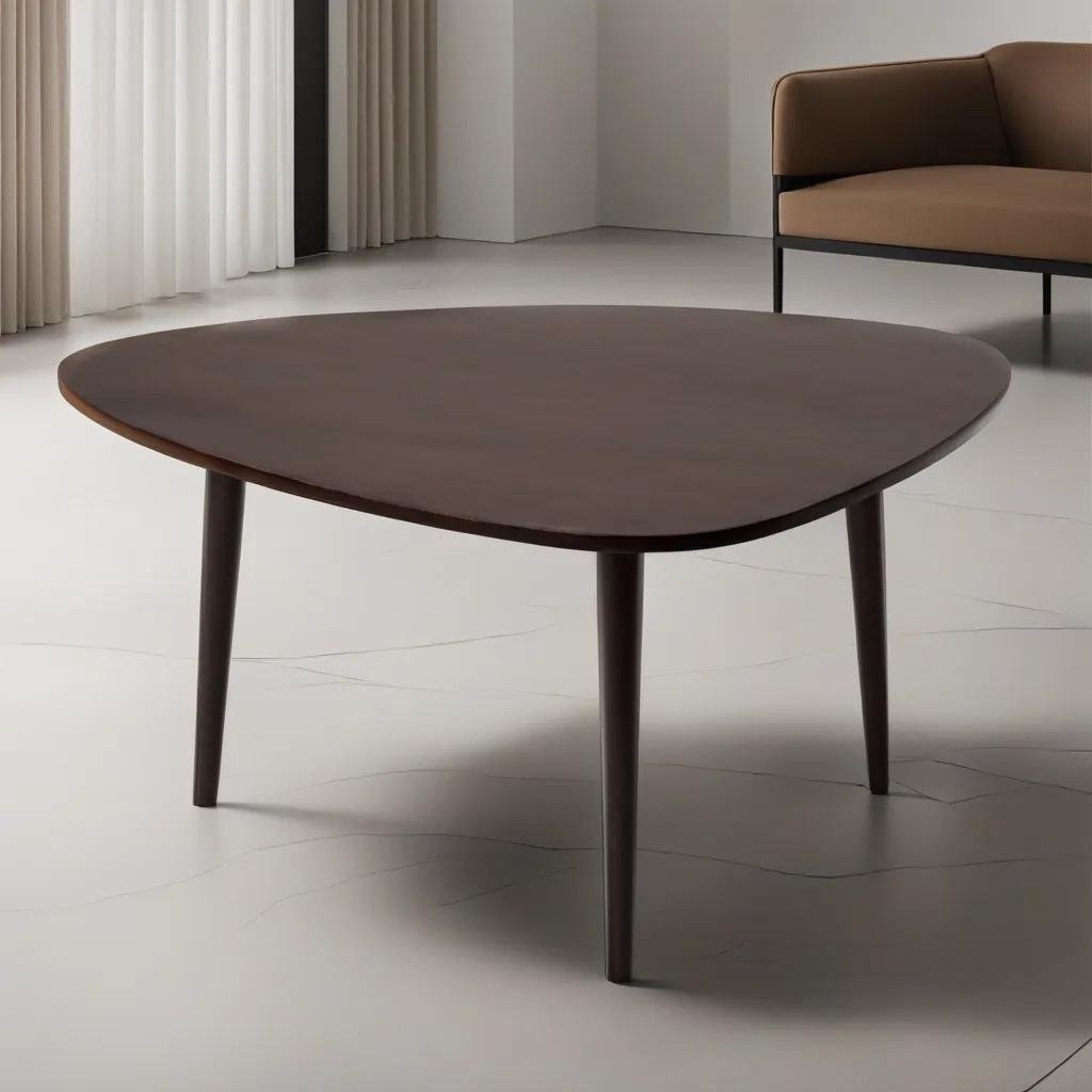 BBH Homes Wood Coffee Table 3 Oval Eco-Friendly Mango Modern Design Natural Finish Image 1