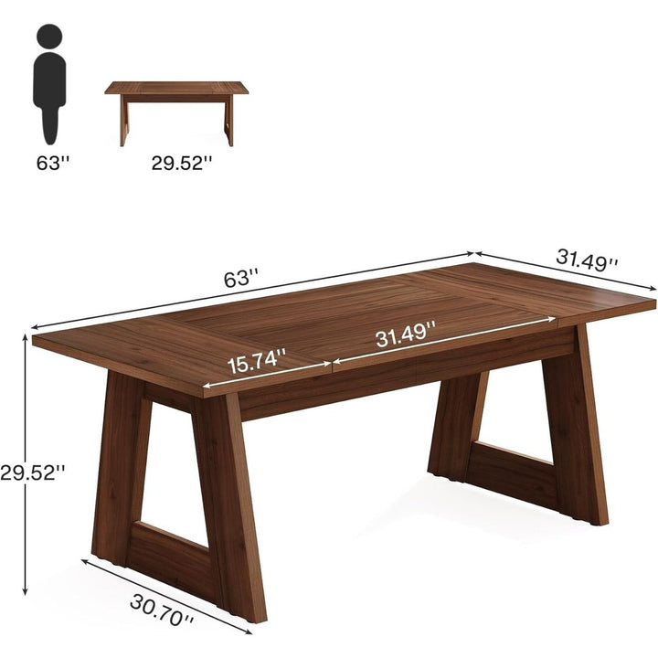 Tribesigns 63-Inch Modern Executive Desk MDF Wood Workstation Home Office Image 5