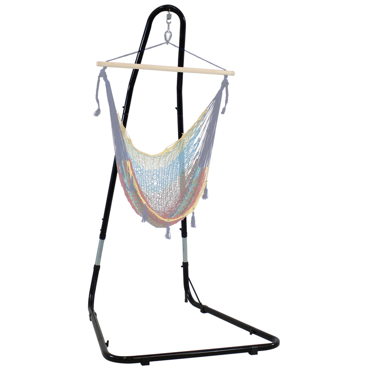 Sunnydaze Powder-Coated Steel Adjustable Hammock Chair Stand - 93 in Image 5