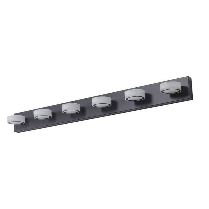 ExBrite LED Black 6-Light Vanity Fixture Modern Bath Wall Lighting 36W Image 8