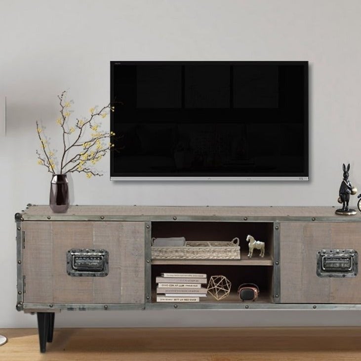 MangoLuxe Modern TV Stand for 55 Inch TV Solid Wood Storage Cabinet Furniture Image 3