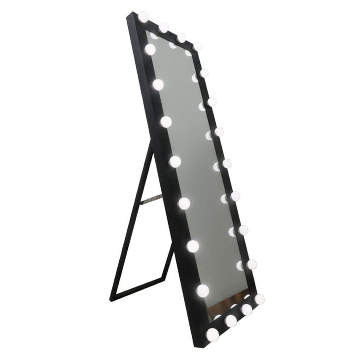 Allsumhome Full Length Mirror with LED Lights,24" x 65" Lighted Floor Standing, Full Body,Black Image 2