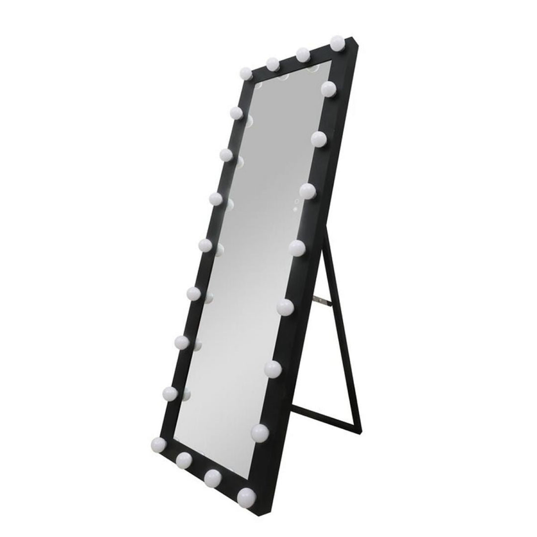 Allsumhome Full Length Mirror with LED Lights,24" x 65" Lighted Floor Standing, Full Body,Black Image 3