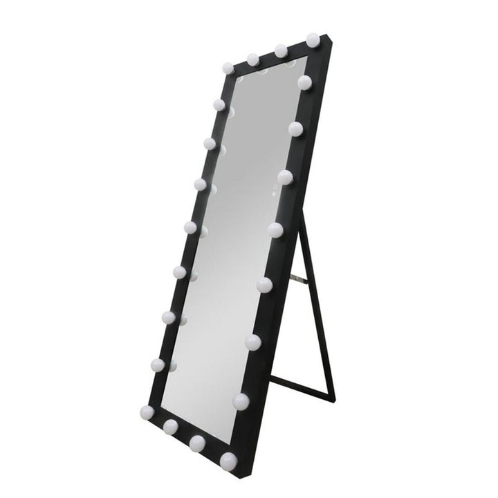 Allsumhome Full Length Mirror with LED Lights,24" x 65" Lighted Floor Standing, Full Body,Black Image 3