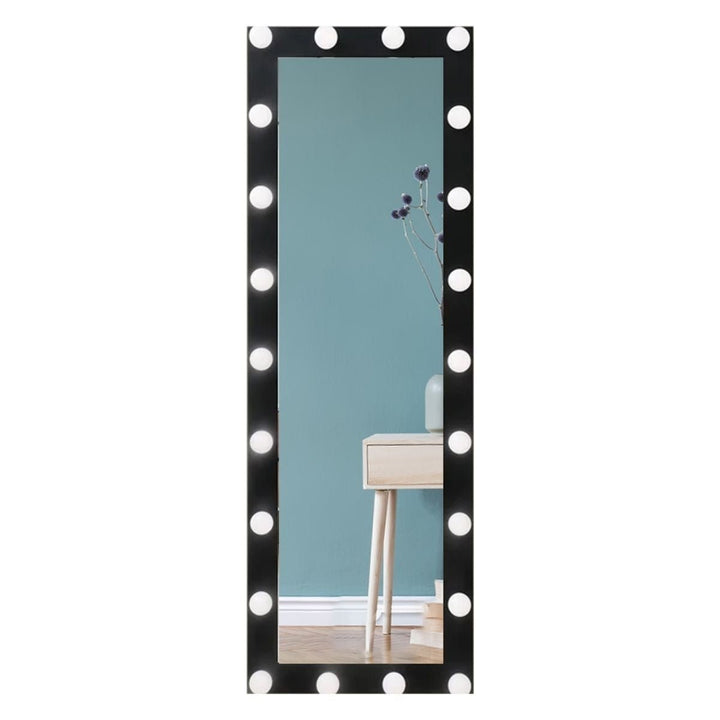 Allsumhome Full Length Mirror with LED Lights,24" x 65" Lighted Floor Standing, Full Body,Black Image 6