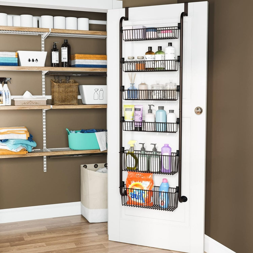 Tribesigns Easylife Over the Door Pantry Organizer, 6-Tier Pantry Door Organization and Storage for Living Room Image 2