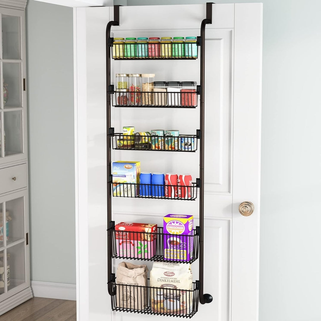 Tribesigns Easylife Over the Door Pantry Organizer, 6-Tier Pantry Door Organization and Storage for Living Room Image 4