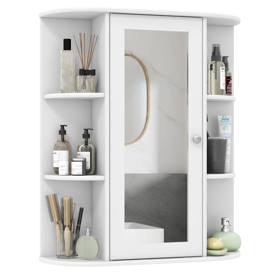 Bathroom Wall Medicine Cabinet Wall Mounted Storage Organizer w/ Mirror Door Image 1