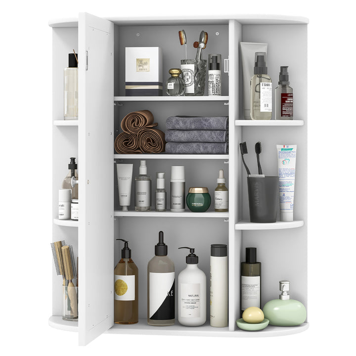 Bathroom Wall Medicine Cabinet Wall Mounted Storage Organizer w/ Mirror Door Image 10