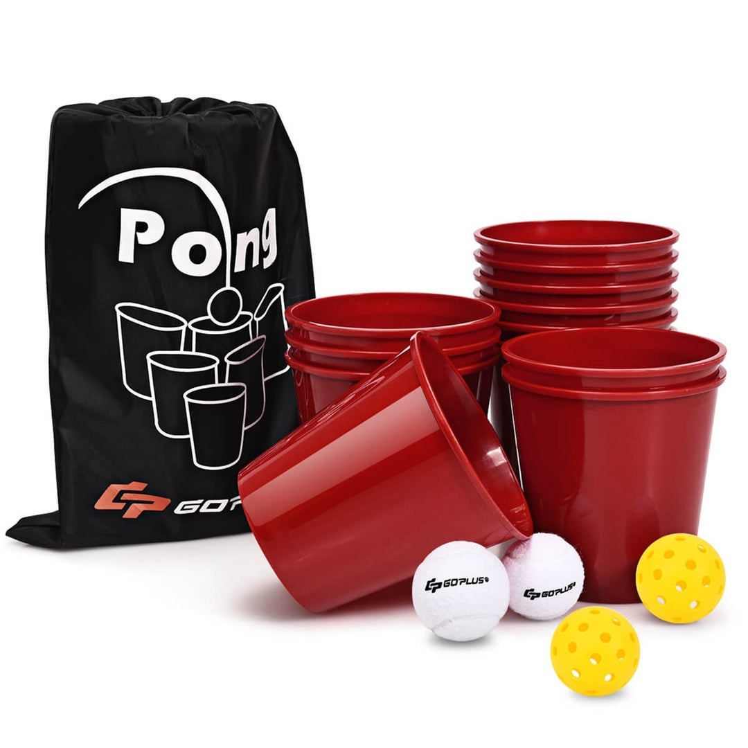 Yard Pong Giant Pong Game Set Carry Bag Outdoor Backyard Game Image 1