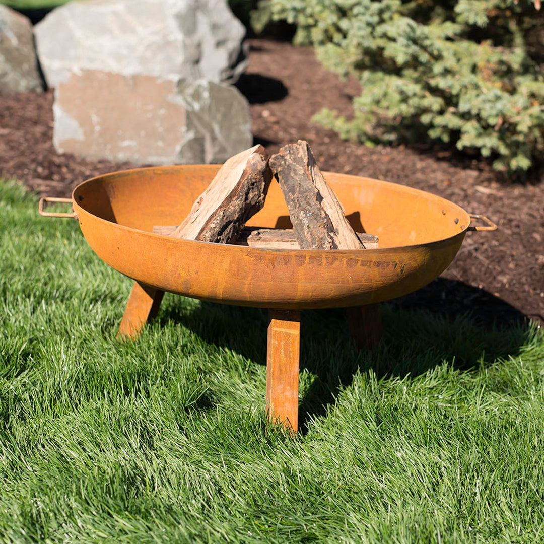 Sunnydaze 30 in Rustic Cast Iron Wood-Burning Fire Pit with Handles Image 5