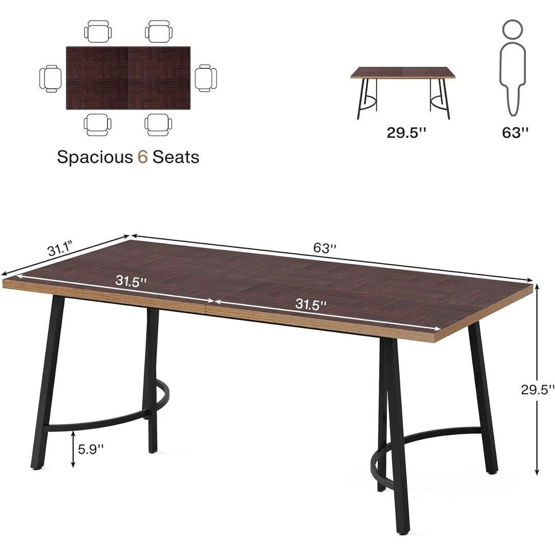 Tribesigns 63-Inch Office Computer Desk, Large Executive Desk with Metal Frame, Simple Study Writing Table for Home Image 6