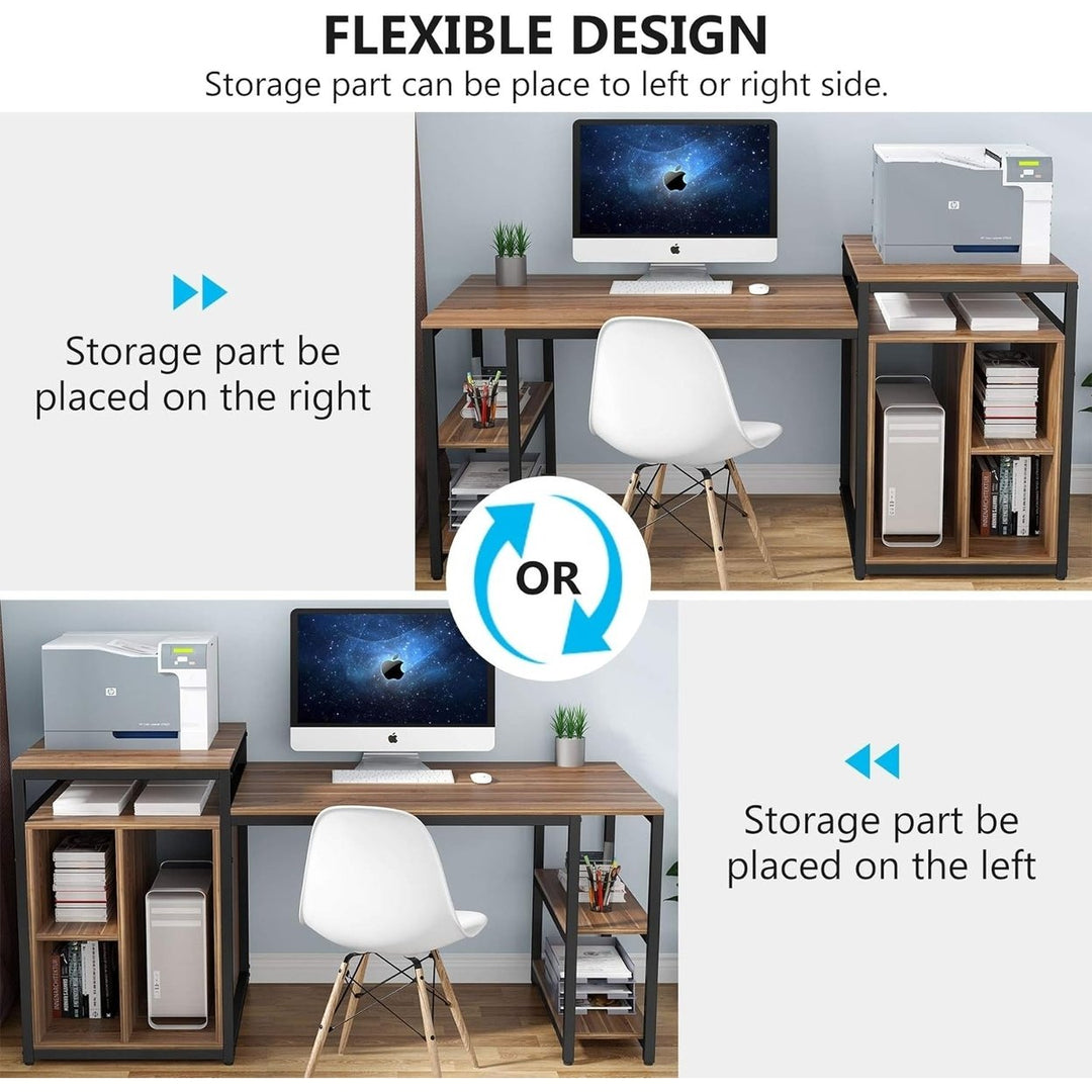 Tribesigns 70 Inch Extra Large Computer Desk with Storage Shelf for Home Office Image 6