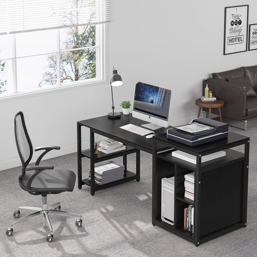 Tribesigns 70 Inch Extra Large Computer Desk with Storage Shelf for Home Office Image 10