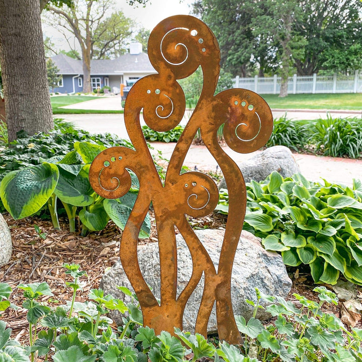 Prairie Dance Fiddlehead Ferns Garden Stake Image 1