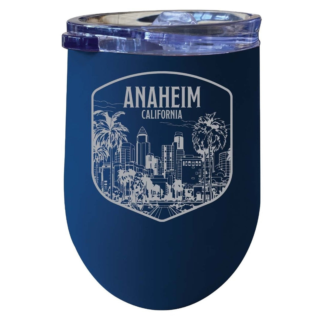 Anaheim California Souvenir 12 oz Engraved Insulated Wine Stainless Steel Tumbler Image 1