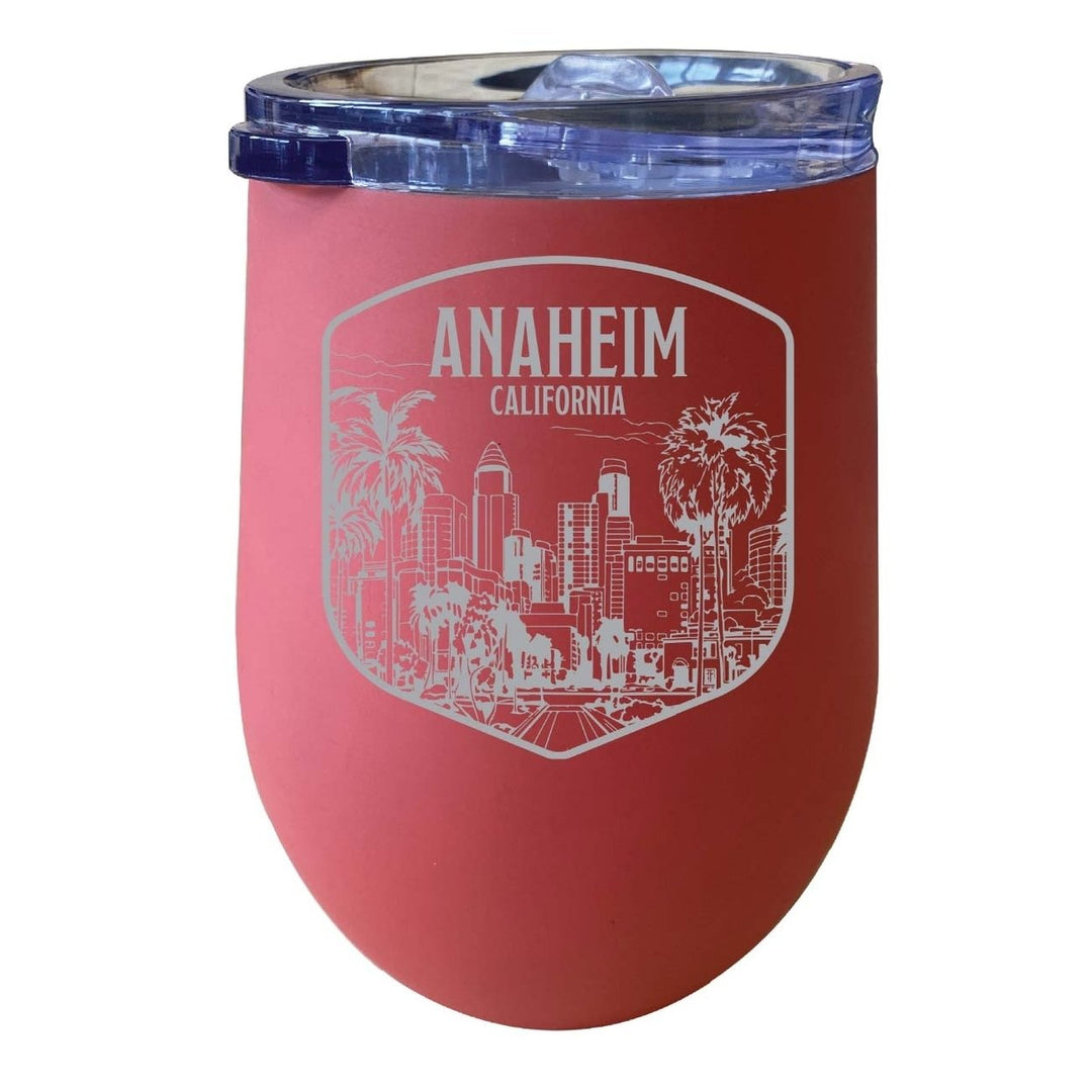 Anaheim California Souvenir 12 oz Engraved Insulated Wine Stainless Steel Tumbler Image 1