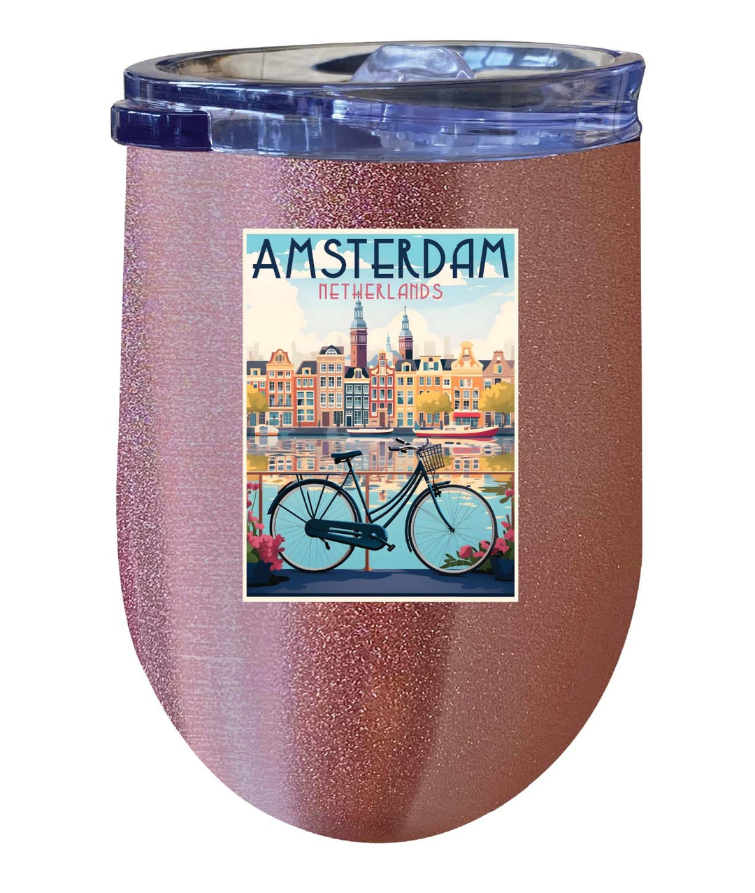 Amsterdam Netherlands Design A Souvenir 12 oz Insulated Wine Stainless Steel Tumbler Image 4