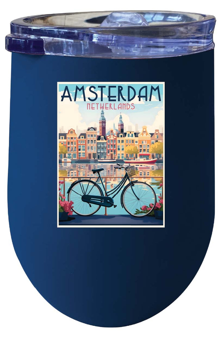 Amsterdam Netherlands Design A Souvenir 12 oz Insulated Wine Stainless Steel Tumbler Image 5