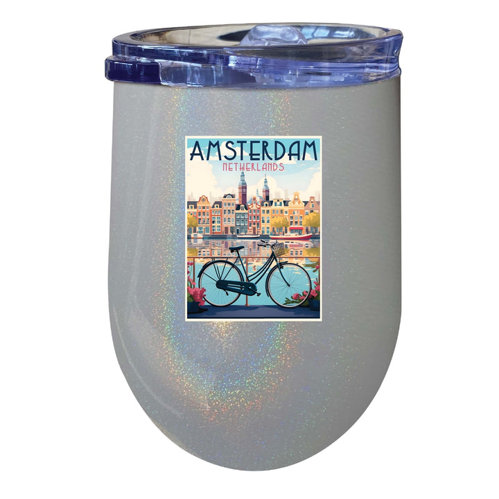 Amsterdam Netherlands Design A Souvenir 12 oz Insulated Wine Stainless Steel Tumbler Image 8