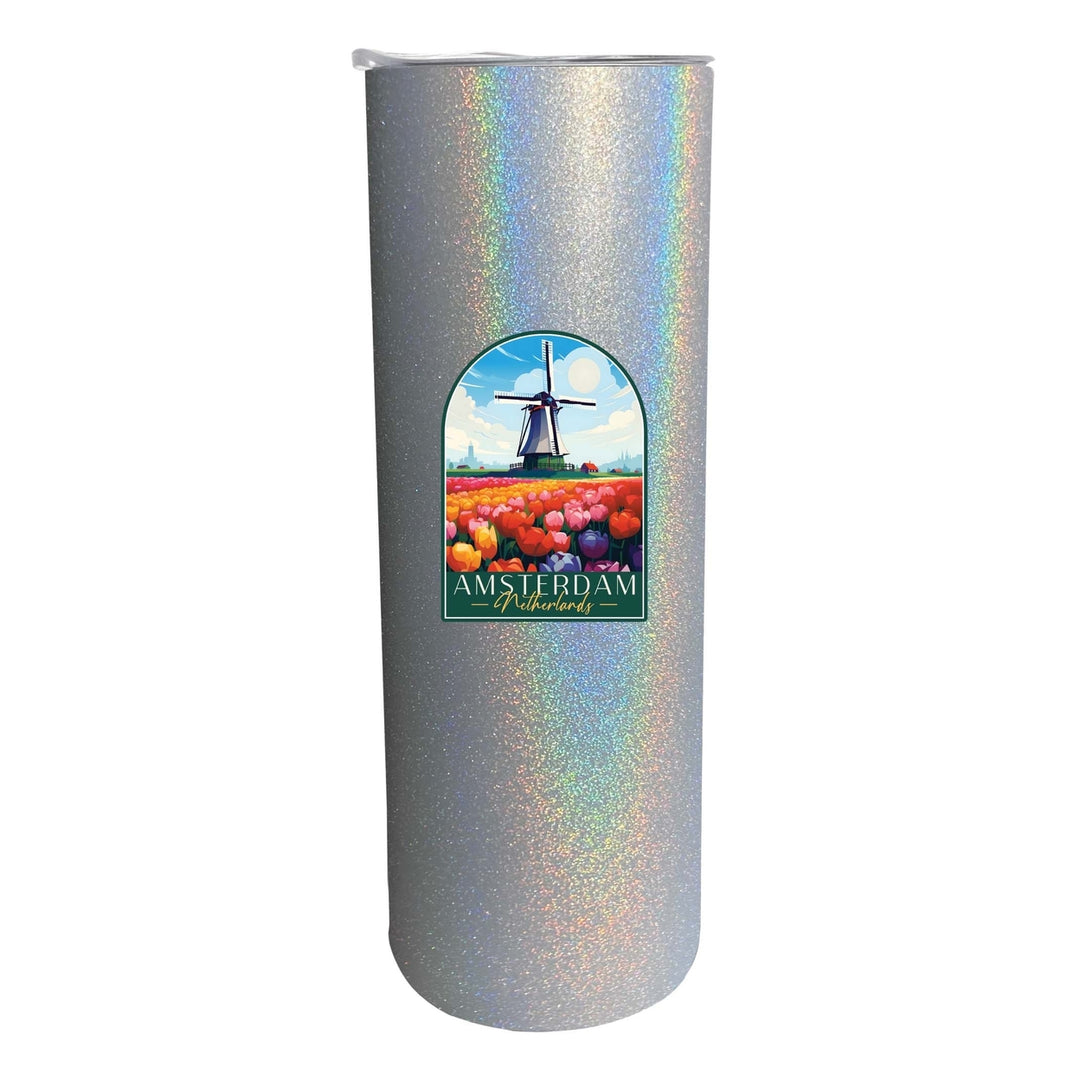 Amsterdam Netherlands Design B Souvenir 20 oz Insulated Stainless Steel Skinny Tumbler Image 5