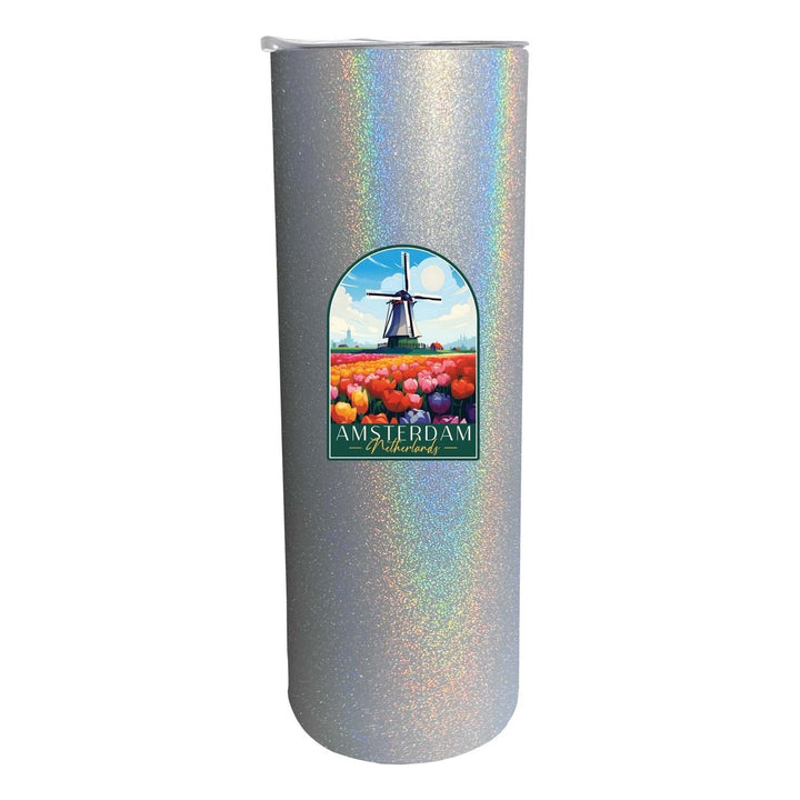 Amsterdam Netherlands Design B Souvenir 20 oz Insulated Stainless Steel Skinny Tumbler Image 1