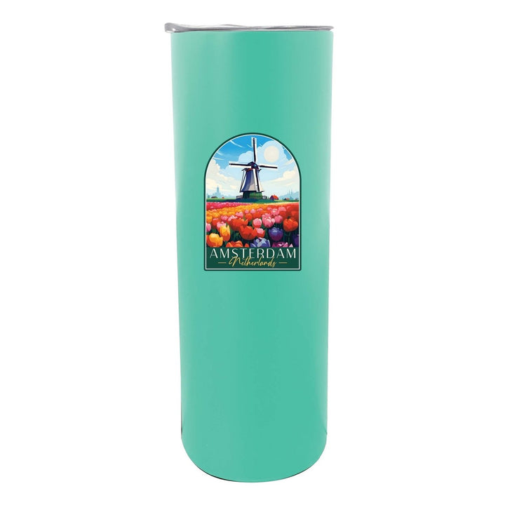 Amsterdam Netherlands Design B Souvenir 20 oz Insulated Stainless Steel Skinny Tumbler Image 6