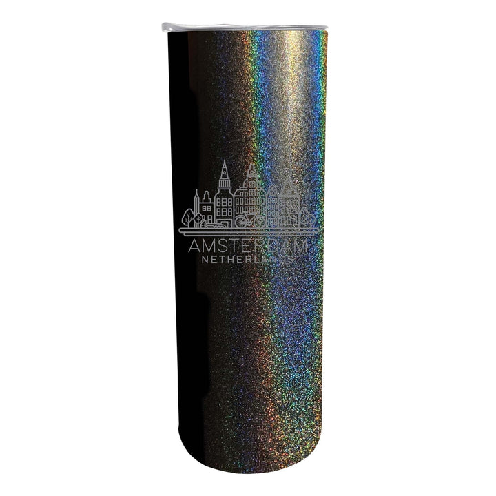 Amsterdam Netherlands Souvenir 20 oz Engraved Insulated Stainless Steel Skinny Tumbler Image 4