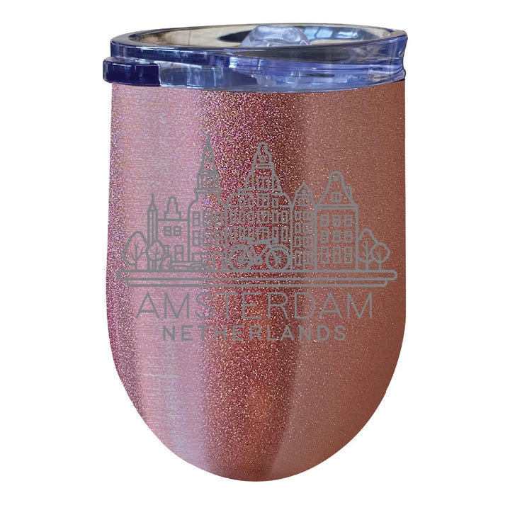 Amsterdam Netherlands Souvenir 12 oz Engraved Insulated Wine Stainless Steel Tumbler Image 5