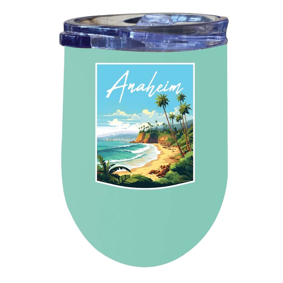 Anaheim California Design B Souvenir 12 oz Insulated Wine Stainless Steel Tumbler Image 1