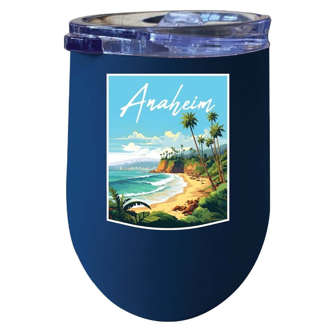 Anaheim California Design B Souvenir 12 oz Insulated Wine Stainless Steel Tumbler Image 2