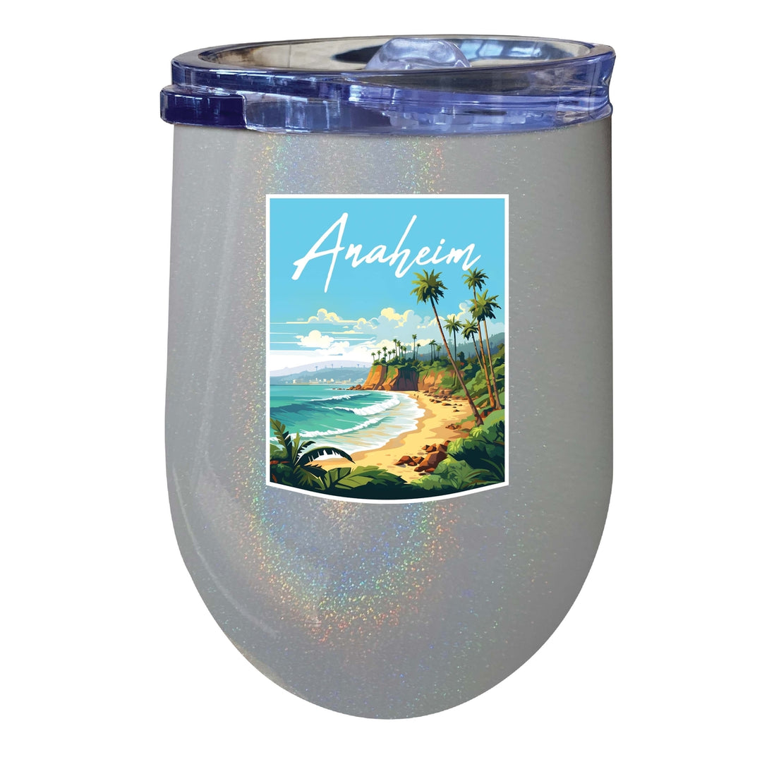 Anaheim California Design B Souvenir 12 oz Insulated Wine Stainless Steel Tumbler Image 3