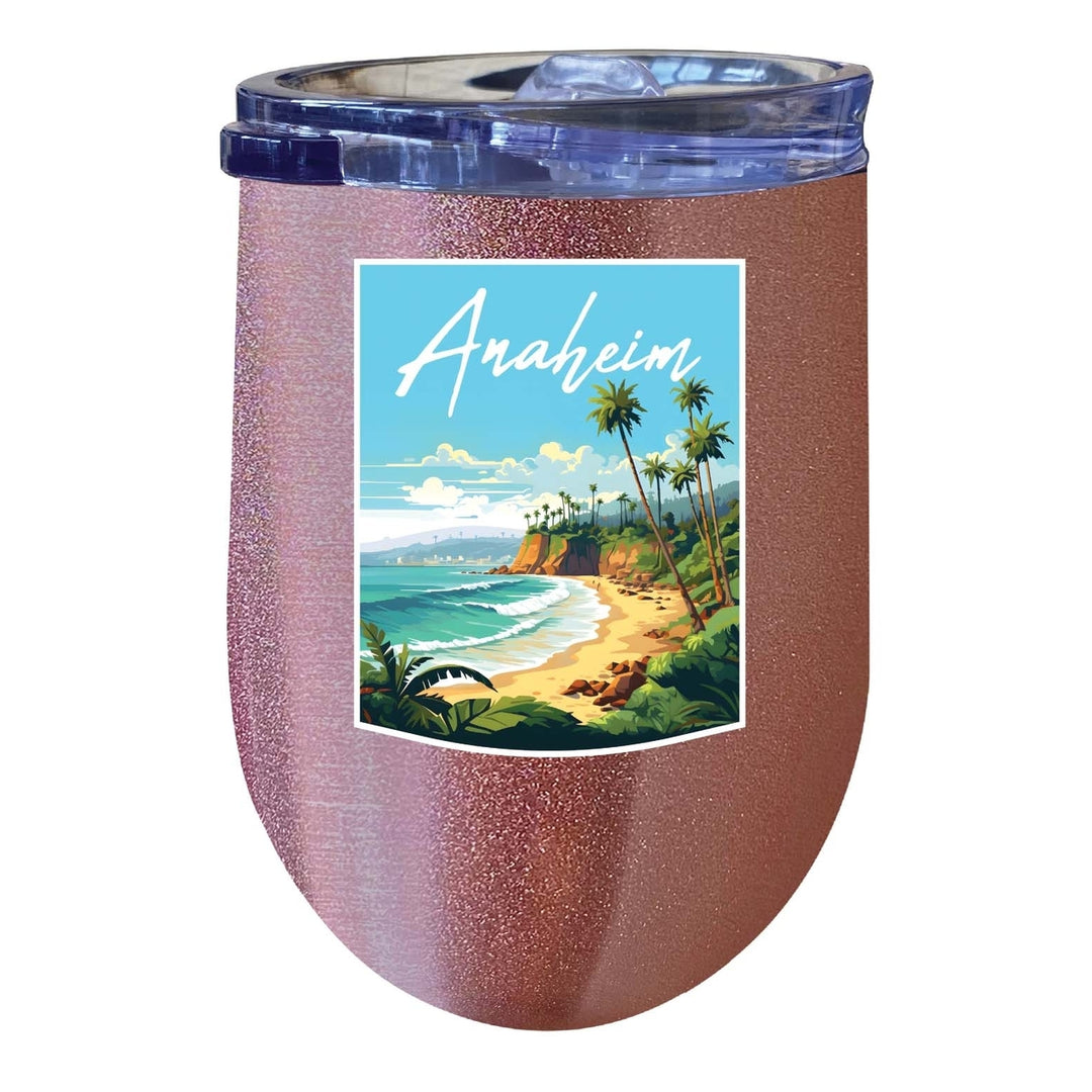 Anaheim California Design B Souvenir 12 oz Insulated Wine Stainless Steel Tumbler Image 4