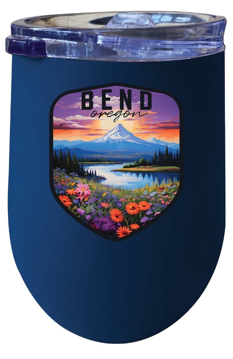 Bend Oregon Design A Souvenir 12 oz Insulated Wine Stainless Steel Tumbler Image 1