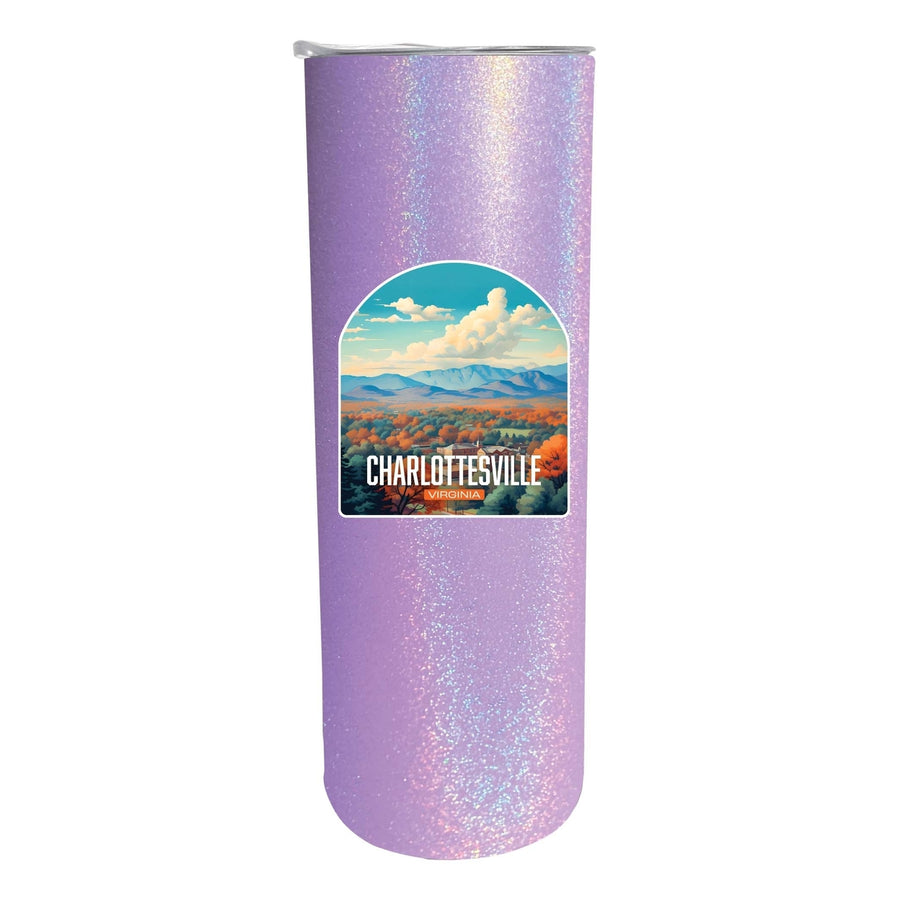 Charlottesville Virginia Design B Souvenir 20 oz Insulated Stainless Steel Skinny Tumbler Image 1