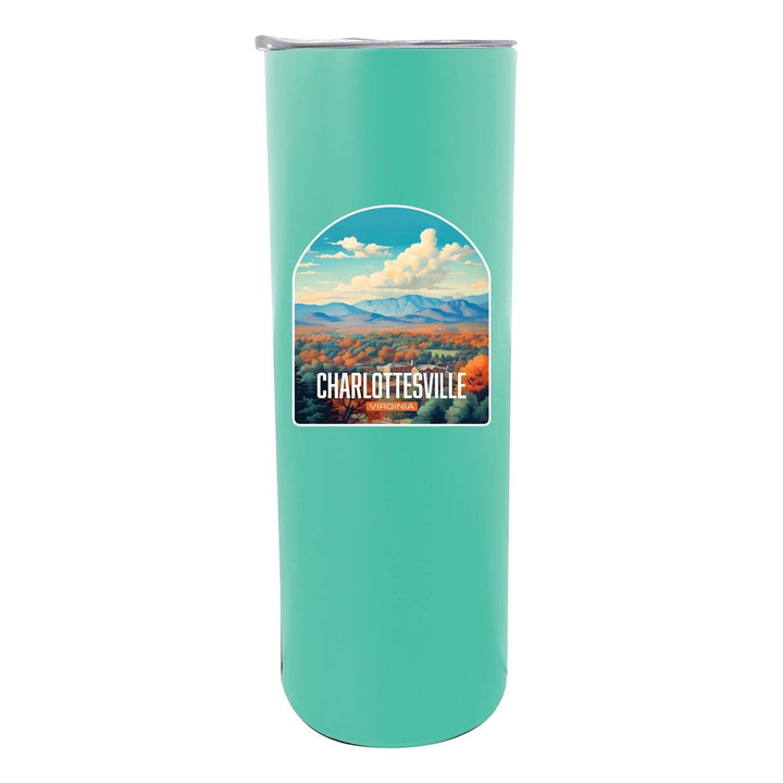 Charlottesville Virginia Design B Souvenir 20 oz Insulated Stainless Steel Skinny Tumbler Image 2