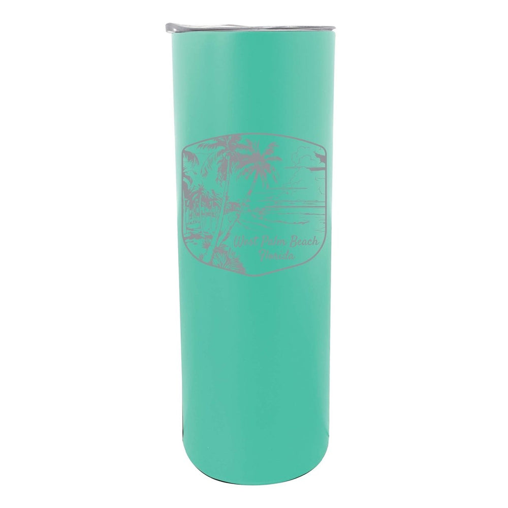 West Palm Beach Souvenir 20 oz Engraved Insulated Stainless Steel Skinny Tumbler Image 2