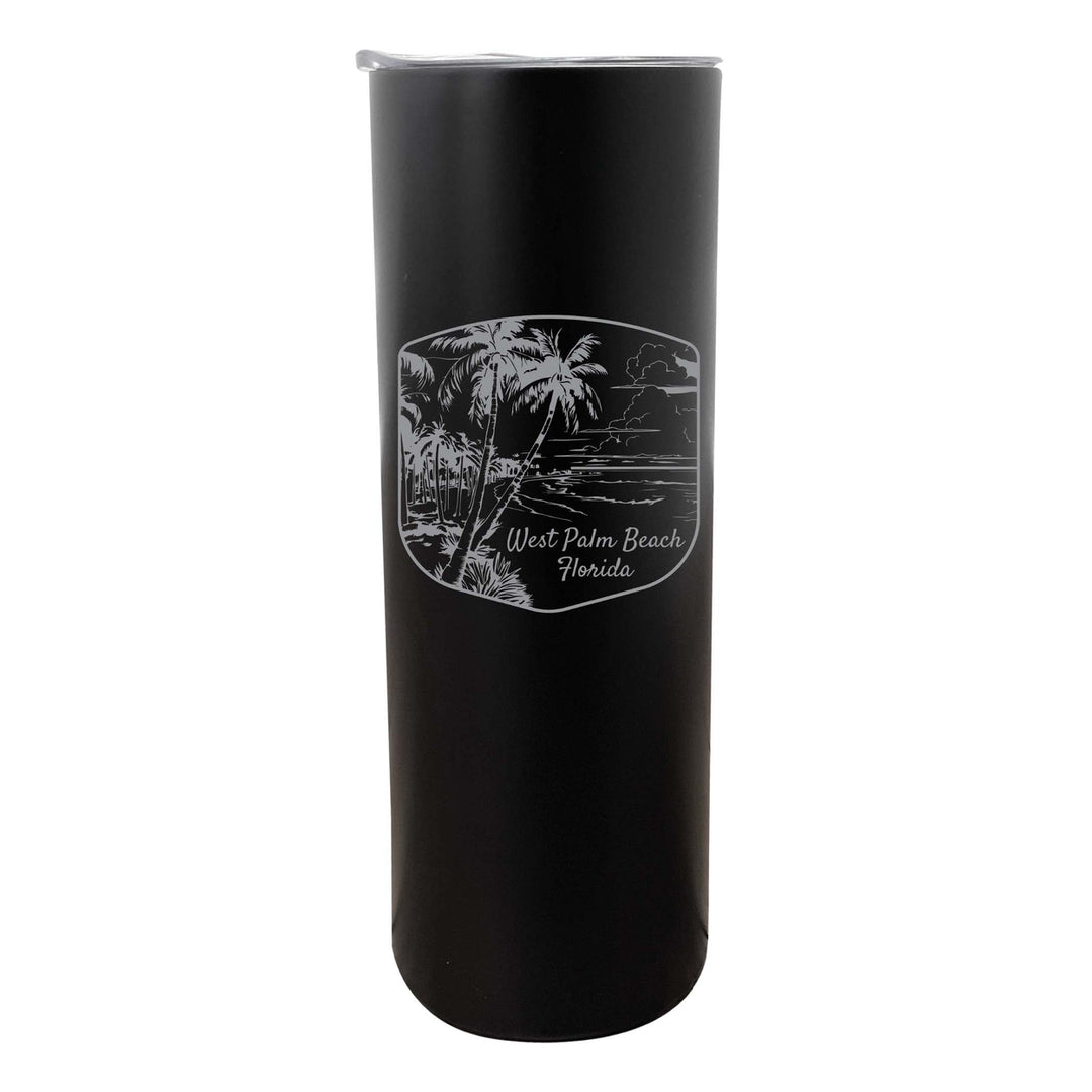 West Palm Beach Souvenir 20 oz Engraved Insulated Stainless Steel Skinny Tumbler Image 6