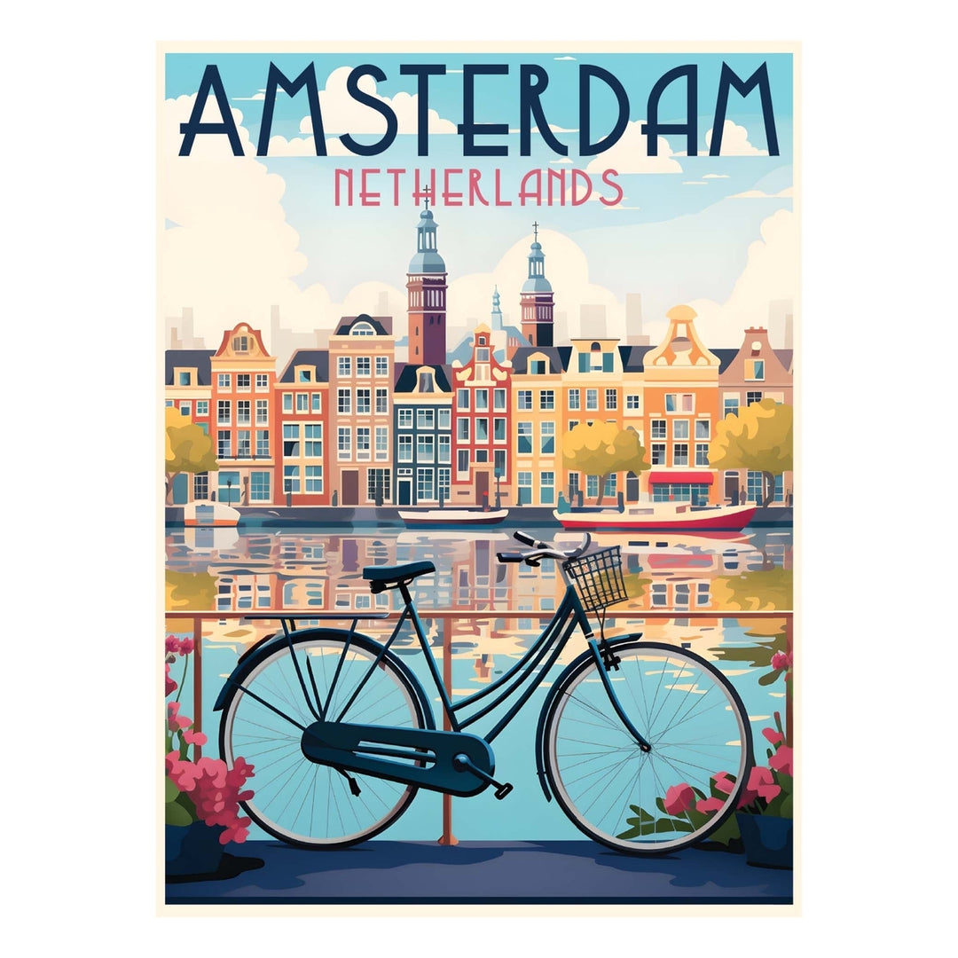 Amsterdam Netherlands Design A Souvenir Vinyl Decal Sticker Image 1