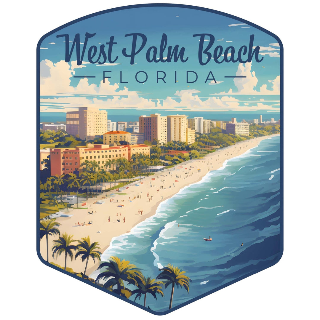 West Palm Beach Florida Design A Souvenir Vinyl Decal Sticker Image 1