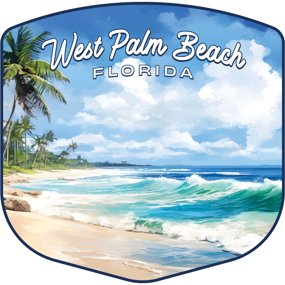 West Palm Beach Florida Design B Souvenir Vinyl Decal Sticker Image 1