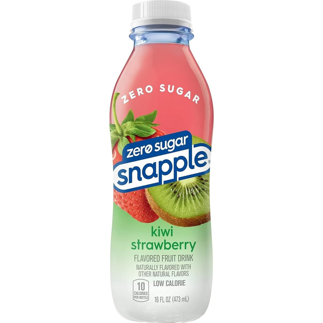 SNAPPLE Kiwi Strawberry - Zero Sugar, 473ml (Pack of 12 Bottles) Image 1