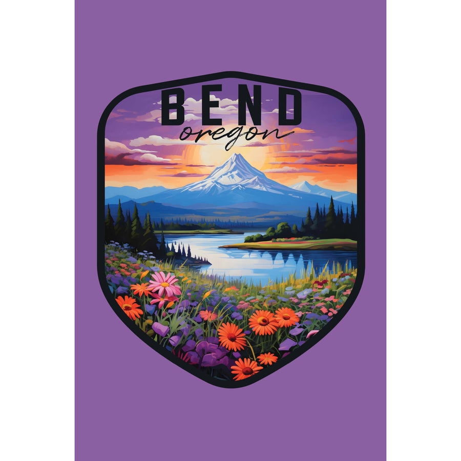 Bend Oregon Design A Souvenir Wood sign with frame 5x7 Image 1