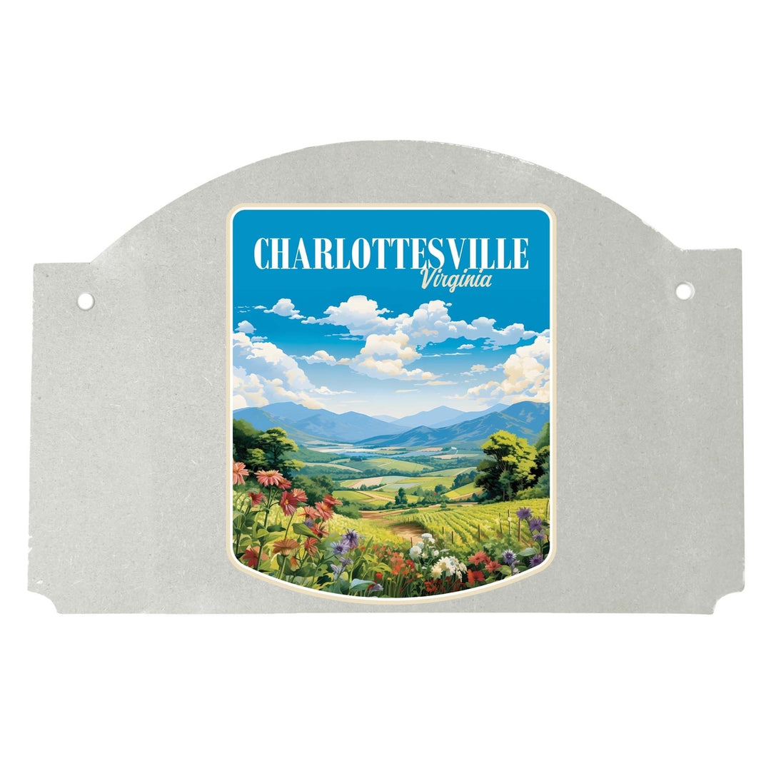 Charlottesville Virginia Design A Souvenir Wood sign flat with string Image 1