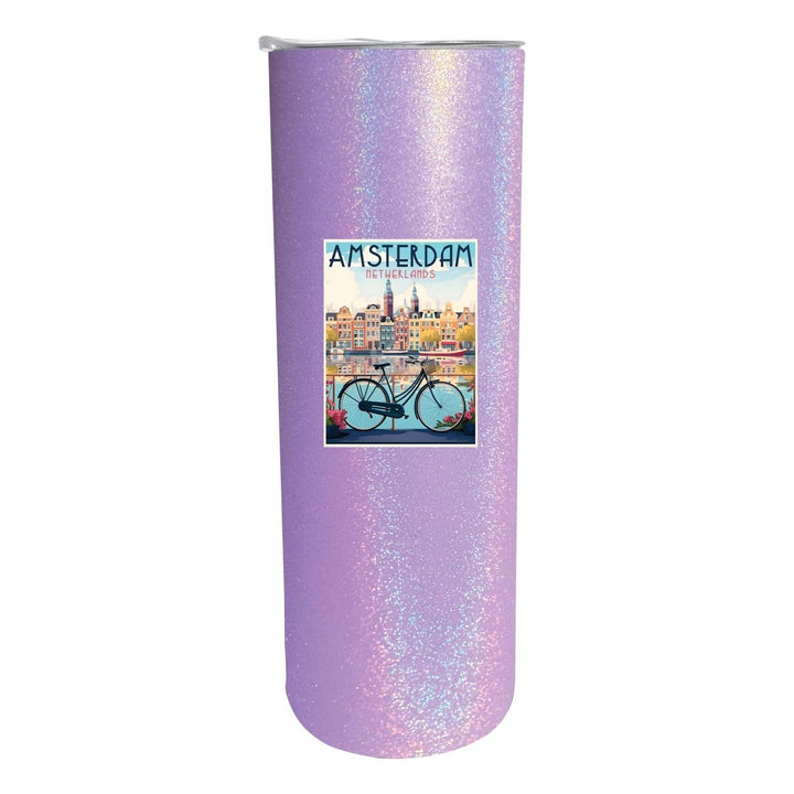 Amsterdam Netherlands Design A Souvenir 20 oz Insulated Stainless Steel Skinny Tumbler Image 1