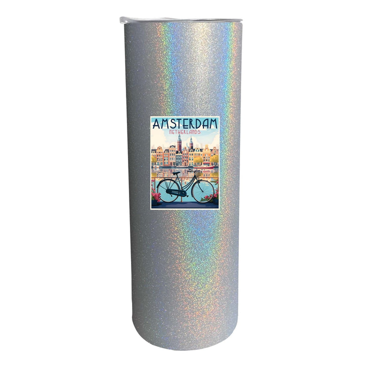 Amsterdam Netherlands Design A Souvenir 20 oz Insulated Stainless Steel Skinny Tumbler Image 4