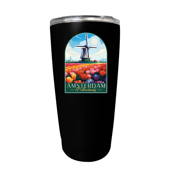 Amsterdam Netherlands Design B Souvenir 16 oz Stainless Steel Insulated Tumbler Image 5