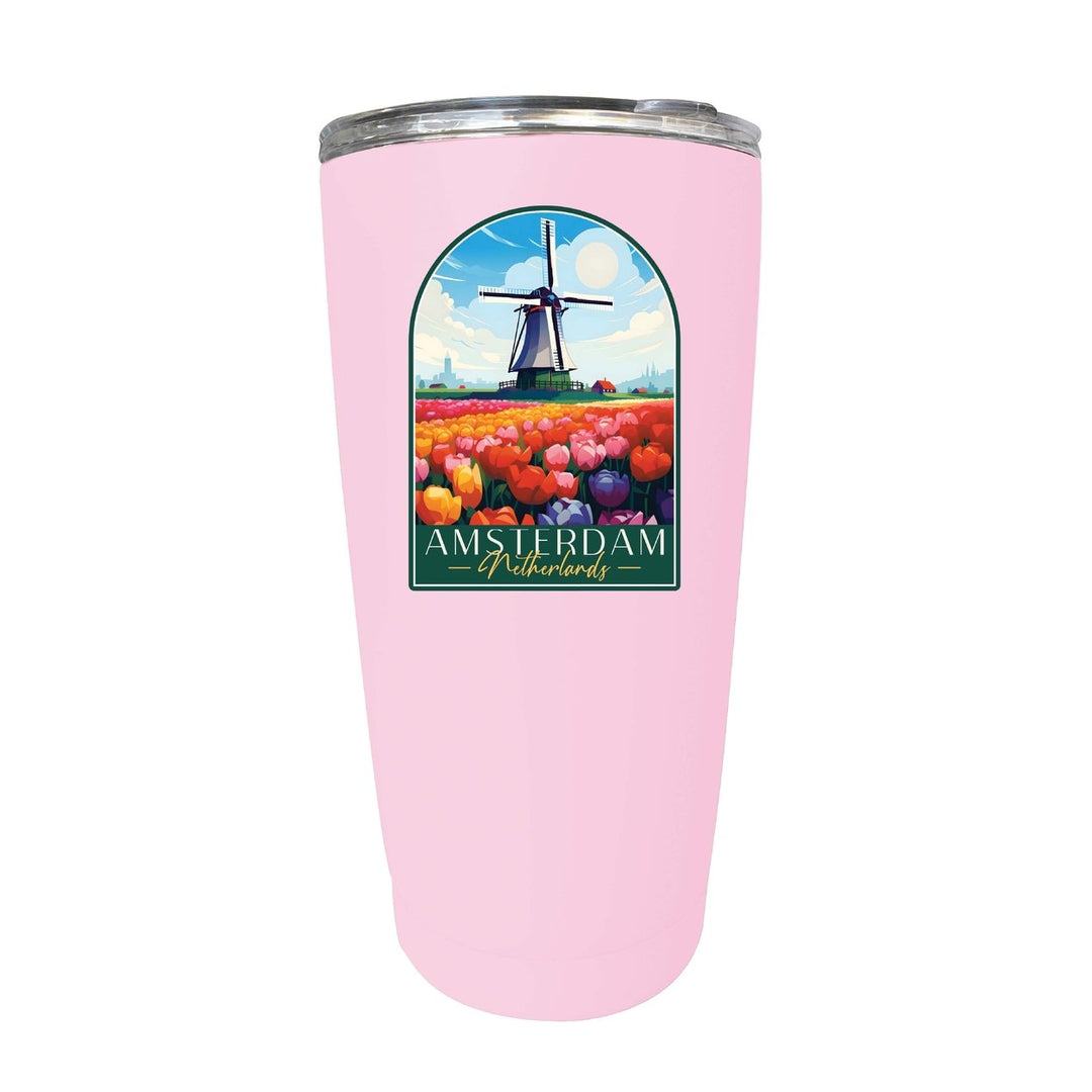 Amsterdam Netherlands Design B Souvenir 16 oz Stainless Steel Insulated Tumbler Image 7